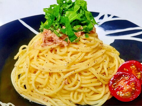 【夏にぴったり】ツナマヨと青じその冷製パスタ